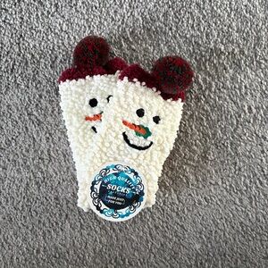 Cozy Snowman Fuzzy Socks